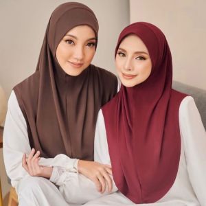 Jifang New Arrival Plain Smooth Women Middle Size Muslim Instant Hijabs Inners PW06