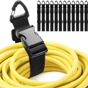 Heavy-Duty Storage Strap Extension Cord Hook Adjustable Storage Strap Velcro Strap Garden Wire Hose Organization