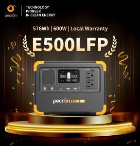Pecron E500LFP Portable Power Station 576Wh 600W Solar Generator LiFePo4 Battery Power Supply for Camping Solar Panel Optional