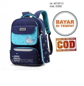 Tas Ransel Anak Sekolah Laki Perempuan TK SD SMP Bagus Awet LPD006 - Biru - Bisa COD Bayar ditempat - Grosir Tas Sekolah Anak Murah Plus Gratis Tempat Pensil