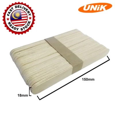 [UNIK] 50pcs Wooden Craft Paddle Pop Popsicle Stirrers Ice Cream Sticks / Batang aiskrim pelbagai saiz & warna / 冰淇淋棒