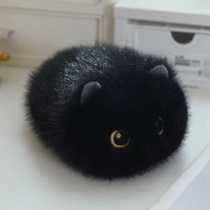 DAWEIF Stuffed Animals Cat Plush Toys Fluffy Cartoon Kitten Dolls Lovely Cute 20cm Black Cat Plush Baby Gifts