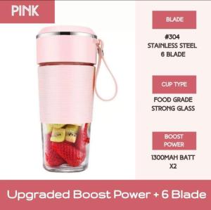 AVI Upgraded 6-Blades Electric Juicer Cup Portable Blender Smoothie Mini Mixer Squeezer Juice Maker USB Rechargeable