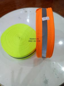 Cuộn dây phản quang vải sọc xám bản 2.5cm * 100m
