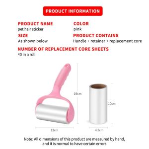 Pet Hair Remover Lint Fur Remover Reusable Roller Cat Dog Hair Brush Roller Carpets Clothing Cleanin