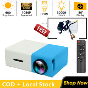 YG300 mini projector screen+tripod cable Mini portable led Projector Portable Video Movie Projector