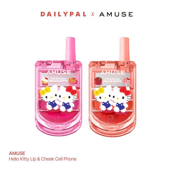 [DAILYPAL] AMUSE x Hello Kitty Lip & Cheek Cell Phone  [Clearance sale Exp 02/27]