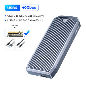ORICO M2 SSD Case 40Gbps NVME Enclosure M.2 to USB 4.0 Type C 4.0 USB 3.0 SSD Adapter for NVME SSD Disk Box(M2V01)