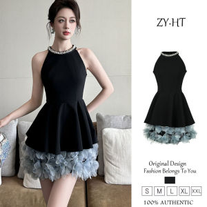 Zyht của phụ nữ ăn mặc Đầm đen váy chữ A Đầm công sở váy công sở lxury Dresses ĐẦM CƯỚI tham dự trang phục váy dự tiệc Váy dạ hội 65307