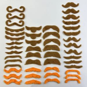 Halloween masquerade props simulation fake beard 48PCS various fake beard performances dress up brown beard