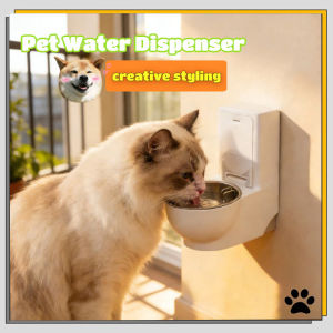 Toilet Water Dispenser Pet Drinker Wall-Mounted Stainless Steel Split Cat Toilet Shaped Water Bowl