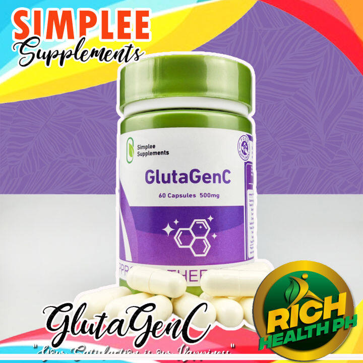 Simplee GlutaGenC Whitening Capsules Glutathione 60caps Supplement