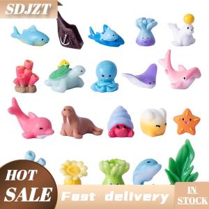 SDJZT Bức tượng nhỏ đại dương đồ trang trí Nhựa sinh vật biển dễ thương bức tượng nhỏ hồ cá nhà máy tính để bàn vi cảnh quan trang trí