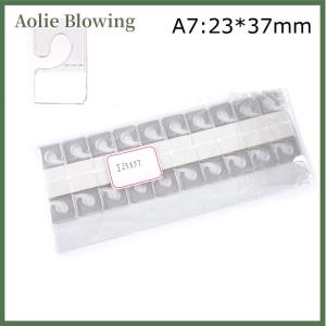 Aolie 100pcs PVC Slot Hole Adhesive Hang Tags Hook Merchandise Box Bag Hangers Display