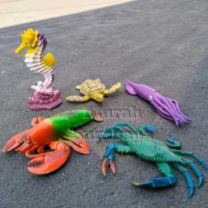 Mainan Animal Laut Dalam Undersea World Q502 5 Satu Set Kantong Isi 6 pcs | Ukuran Besar Mainan Edukasi Miniatur Hewan Laut Murah | Mainan Koleksi Anak Binatang Karet Kemasan Kantong