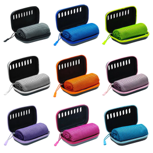 Multipurpose Cooling Fabric 30x80cm Sweat Absorbing Sports Towel Polyester Texture Perfect for Outdoor Camping Workouts