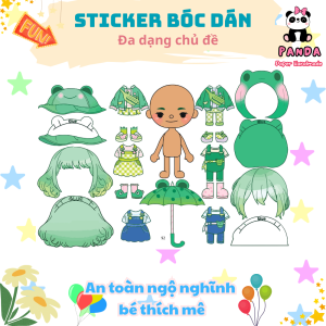 (113B)Bộ Avatar Sticker đồ chơi bóc dán trò chơi bóc dán giúp bé học tập hiệu quả