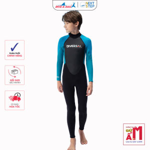 Đồ bơi giữ nhiệt bé trai DIVE AND SAIL chất cao su dày 2.5mm ngăn tia UV tay dài quần dài giữ ấm