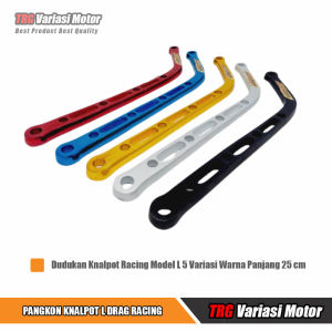 Pangkon Knalpot L Racing & Dudukan Knalpot TRG 5: Varian Warna Bahan Alumunium Panjang 25 cm