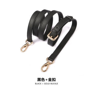 Ma Huangshi MHS-A-3 Black lychee pattern adjustable womens bag strap available for purchase separately as a replacement wide shoulder strap for crossbody use
