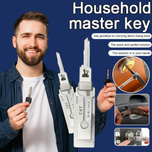 Home Anti-Theft Artifact Stainless Steel Keys Lock Pick Master Key Lock Universal Locksmith Tool Lock Picking Tool 家用防盗神器