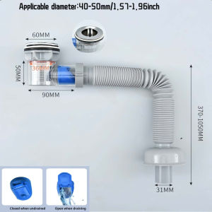1Pc Universal Flexible Drain Set Retractable Anti-Odor Drain Bathroom Kitchen Washbasin Drain