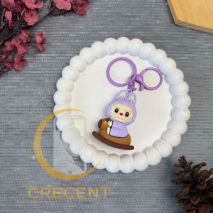 LABUBU VIRAL Gantungan Kunci Ganci + Mika Soft Cantolan Bening Konektor Klip Tali Bahan Silikon Karet Gantungan Gelang Strap HP Phone Charm Handphone Device Kamera Handmade Macaron Candy Lanyard Full Warna Korean Style Estetik Bracelet POPMART Labubu