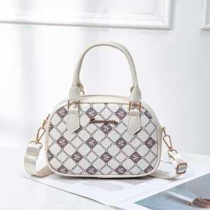 TB BAG #8441 FASHION LEATHER MINI HANDBAG WITH SHOULDER STRAP WITH GEOMETRIC PATTERN FOR WOMEN