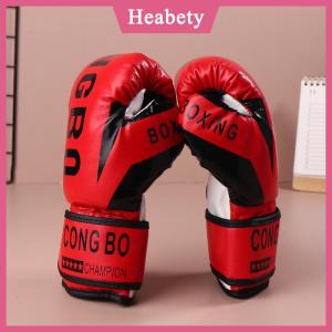 Heabety Trẻ em 6oz đấm bốc chuyên nghiệp đào tạo sparring găng tay PU da trẻ em thoáng khí Muay Thái đấm Karate đào tạo găng tay