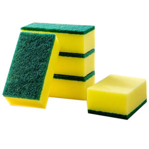 Double-Layer Multipurpose Cleaning Sponge - Heavy Duty Scouring Pad with Durable Absorbent Surface