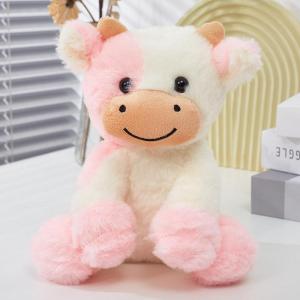 QUANSEN 1 Piece 22CM Lovely Plush Stuffed Animals Cattle Soft Doll Kids Toys Huggable Plush Cow Toy Birthday Gift For Children