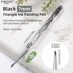 New Triangle Hair Nail Painting Brush Nail Polish Flowers Leaves Butterfly Painting Pen Nail Art DIY Design Tool