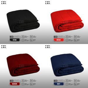 Bedcover Only 180x210 Double Plain Polos Bed Cover King Size Aesthetic