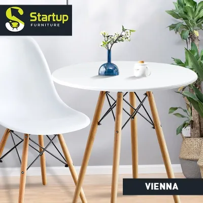 Nordic Round Table and Chair for dining coffee tea with modern and Scandinavian design