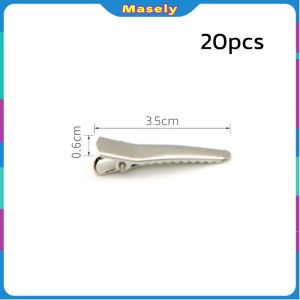 Masely 20Pcs Metal Hair Alligator Clips Hair Style Tools Accessories