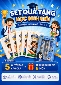 Combo quà tập học sinh cao cấp KTBOOK phát thưởng dành cho học sinh giỏi lớp 1 2 3