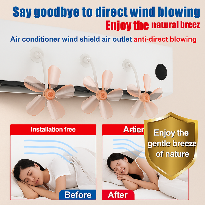 Ac Wind Guide Fan Air Conditioner Wind Shield Air Outlet Anti-direct Blowing Guide Fan ...