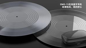 [ In stock wholesale ]OWS15 Bluetooth headset ear-hook wireless sports with charging case touch digital display touch screen