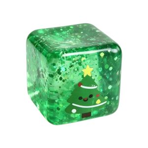 RIVENSTONE Slow Rebound Christmas Cube Squeeze Toy Lightweight Snowman/Christmas Tree Squeeze Fidget Toy Portable Soft Touch Sensory Stress Block For Office Workers