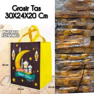 BELLINO - Grosir Tas Parcel Lebaran 30x24x20cm Muat Box Nasi Laminasi Kokoh Anti Air Goodie Bag Hari Raya Idul Fitri