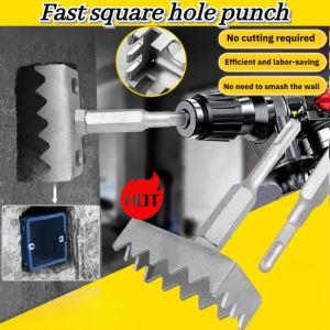 🔧 Fast Square Hole Puncher Portable Punching Tool Hardened Wear-Resistant Sturdy Durable For Plumbers Quick Punching Machine