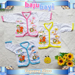 3Pcs Baju Bayi Lengan Pendek dan Panjang Newborn 0-3 Bulan - Aurora Store (COD)