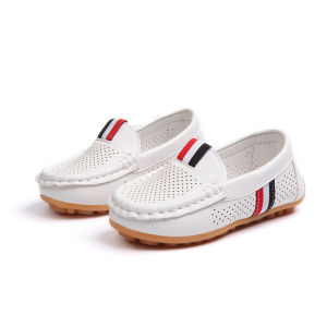 [Free Shipping] 2026 Spring And Autumn ChildrenS Woven Strap Loafers Soft-Soled Slip-On Shoes Breathable Casual Leather Shoes For Boys And Girls