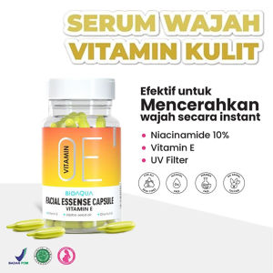 HZ - Bioaqua Facial Essence Capsule - Vitamin E - Serum Bioaqua - Essence Serum Waja Vitamin E Kapsul Untuk flek hitam jerawat glowing wajah buat cowok dan cewek
