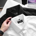 [BigSize] BB Boiz Mens Long/Short Sleeve Shirt White and Black Silk Large Size 80kg to 140kg.. 