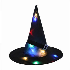 Halloween LED Witch Hat - Glowing Indoor/Outdoor Decor Spooky Party Props & Yard Decoration