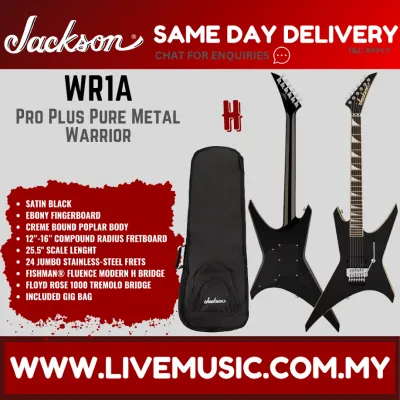 Jackson WR1A Pro Plus Series Pure Metal Warrior Electric Guitar Ebony FB Gloss Black ( WR 1A / WR-1A )