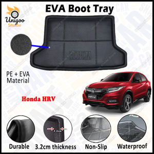 For Honda HRV EVA Copolymer Boot Tray Luggage Cargo Trunk Tray Dulang But Kereta 汽车后备箱垫 Waterproof Durable Non-Slip Custom-Fit Easy To Clean Easy Install Temperature Resistant