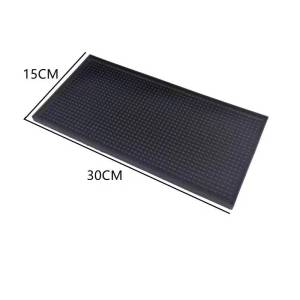 Black Bar Mat Rubber Bar Mat Service Spill Mat Glass Drip Tray Beer Drink Cocktail Coaster Drain Mat