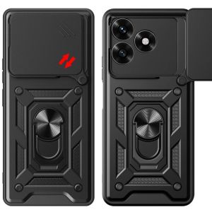 Shockproof Armor Slide Lens Protect Case For Honor X5C Plus X5CPlus X5 C HonorX5C 4G Ring Holder Phone Cover